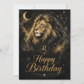 Löwe Happy Birthday Sternzeichen Design (Voorkant)