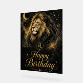 Löwe Happy Birthday Sternzeichen Design Acryl Bord (Hoek)