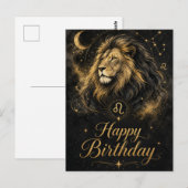 Löwe Happy Birthday Sternzeichen Design Briefkaart (Voorkant / Achterkant)