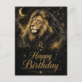 Löwe Happy Birthday Sternzeichen Design Briefkaart