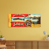 Lowe Inlet Brand Salmon Label Canvas Afdruk (Insitu (Woonkamer))