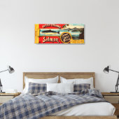 Lowe Inlet Brand Salmon Label Canvas Afdruk (Insitu (Slaapkamer))