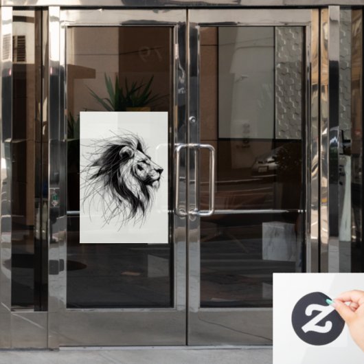 Löwe Raamsticker (Kantoordeur)