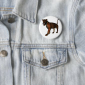 Löwe Ronde Button 5,7 Cm (In situ)