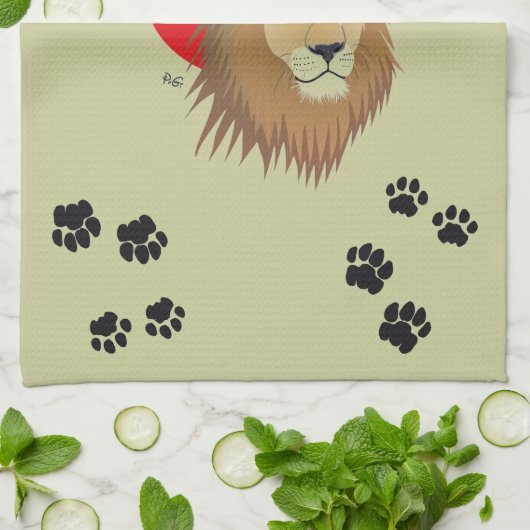 Löwe - Sternzeichen Geschirrtuch Theedoek (Gevouwen)