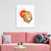 Löwe - Sternzeichen Keilleinwand Canvas Afdruk (Insitu (Woonkamer))