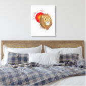 Löwe - Sternzeichen Keilleinwand Canvas Afdruk (Insitu (Slaapkamer))