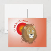 Löwe Sternzeichen Postkarte Briefkaart (Voorkant / Achterkant)