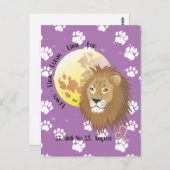 Löwe Sternzeichen Postkarte Briefkaart (Voorkant / Achterkant)