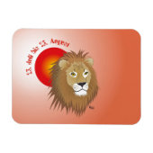 Löwe - Sternzeichen Premium Flexi Magnet Magneet (Horizontaal)