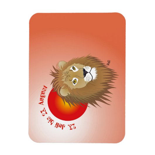 Löwe - Sternzeichen Premium Flexi Magnet Magneet (Verticaal)