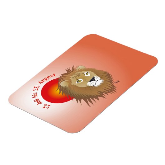 Löwe - Sternzeichen Premium Flexi Magnet Magneet (Linkerzijde)