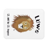 Löwe - Sternzeichen Premium Flexi Magnet Magneet (Horizontaal)