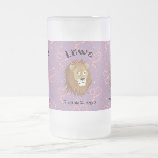 Löwe - Sternzeichen Tasse Matglas Bierpul (Center)