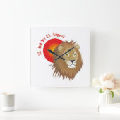 Löwe - Sternzeichen Uhr Vierkante Klok (Huis)