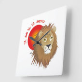 Löwe - Sternzeichen Uhr Vierkante Klok (Hoek)