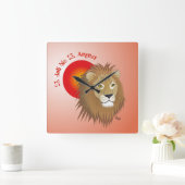 Löwe - Sternzeichen Uhr Vierkante Klok (Huis)