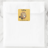 Löwe - Tierkreiszeichen Aufkleber Vierkante Sticker (Tas)