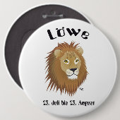 Löwe Tierkreiszeichen Button (Voorkant /achterkant)