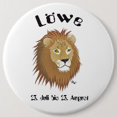 Löwe Tierkreiszeichen Button (Voorkant)
