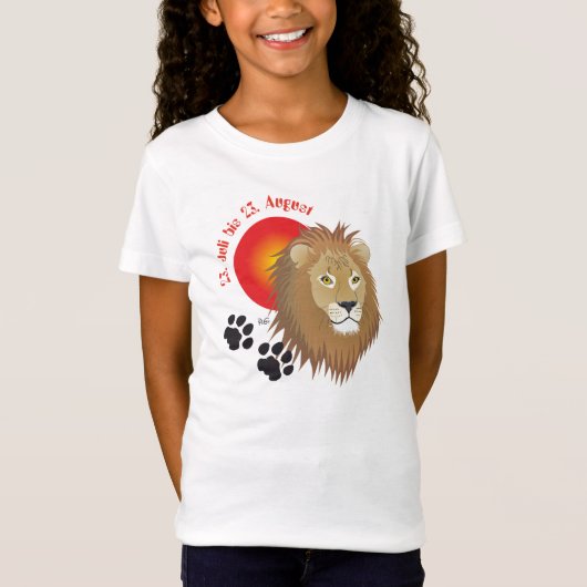 Löwe - Tierkreiszeichen T-Shirt (Voorkant)