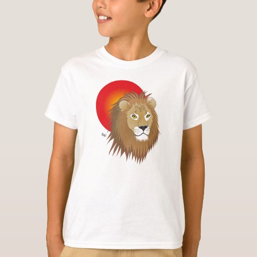 Löwe - Tierkreiszeichen T-Shirt (Voorkant)