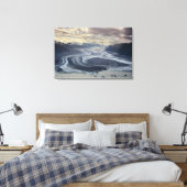 Lowell-gletsjer stroomt in de Alsek-rivier in Canvas Afdruk (Insitu (Slaapkamer))