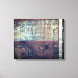 LOWELL MA BUILING SIGN WRAPPED CANVAS PRINT