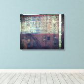 LOWELL MA BUILING SIGN WRAPPED CANVAS PRINT (Insitu (Houten vloer))