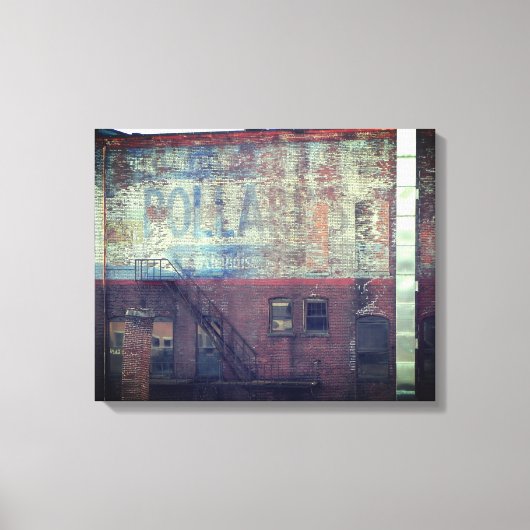 LOWELL MA BUILING SIGN WRAPPED CANVAS PRINT (Voorkant)