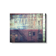 LOWELL MA BUILING SIGN WRAPPED CANVAS PRINT