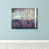 LOWELL MA GEBOUW BORD  OMWIKKELDE CANVAS AFDRUK (Insitu (Houten vloer))
