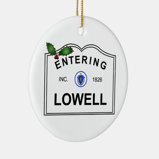 Lowell MA Keramisch Ornament (Rechts)