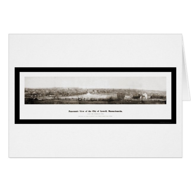 Lowell MA Panorama Foto 1874 (Voorkant Horizontaal)