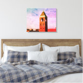 Lowell MA Roof Top Series Wrapped Canvas Afdruk (Insitu (Slaapkamer))