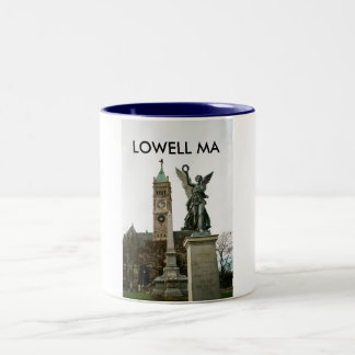 Lowell MA Stadhuis Koffiemok Tweekleurige Koffiemok