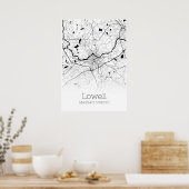 Lowell Map - Massachusetts - City Map Poster (Keuken)