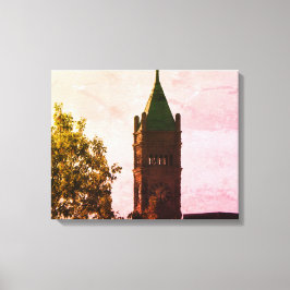 LOWELL MASS CITY HALL OMWIKKELDE CANVAS AFDRUK