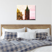 LOWELL MASS CITY HALL OMWIKKELDE CANVAS AFDRUK (Insitu (Slaapkamer))