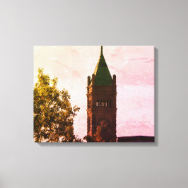 LOWELL MASS CITY HALL OMWIKKELDE CANVAS AFDRUK
