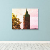 LOWELL MASS CITY HALL OMWIKKELDE CANVAS AFDRUK (Insitu (Houten vloer))