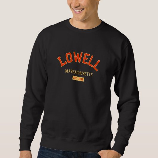Lowell Massachusetts 1836 Ma Retro Lowelli Trui (Voorkant)
