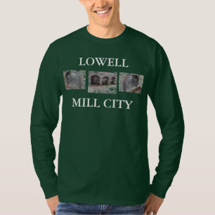 Lowell Massachusetts 3 foto set T-shirt