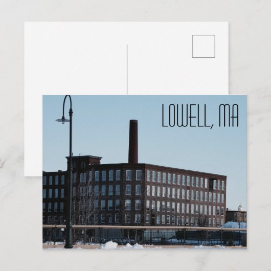 Lowell Massachusetts Briefkaart (Voorkant / Achterkant)