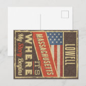 Lowell Massachusetts Briefkaart (Voorkant / Achterkant)