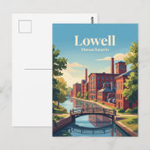 Lowell, Massachusetts Briefkaart (Voorkant / Achterkant)