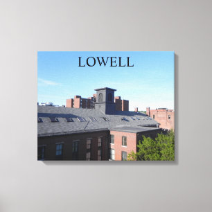 LOWELL MASSACHUSETTS DAKPAN SERIE OMWONDEN CANVAS AFDRUK
