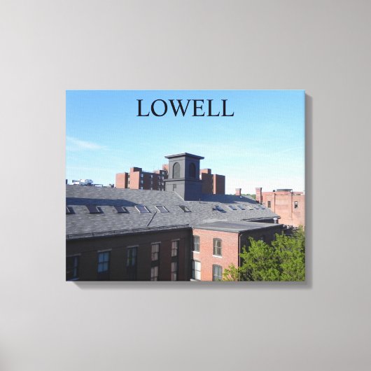 LOWELL MASSACHUSETTS DAKPAN SERIE OMWONDEN CANVAS AFDRUK (Voorkant)