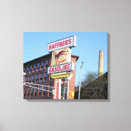 LOWELL MASSACHUSETTS LANDMARKS WRAPPED CANVAS AFDRUK