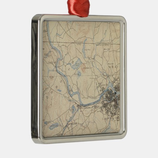 Lowell, Massachusetts Metalen Ornament (Rechts)